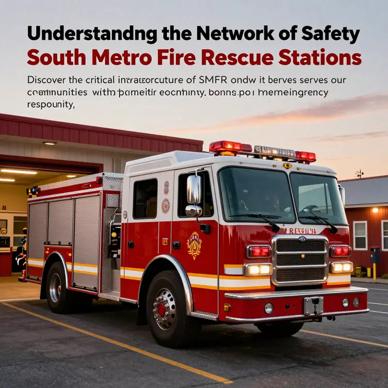 A South Metro Fire Rescue fire truck parked in front of a fire station at sunset, symbolizing dedication to community safety.