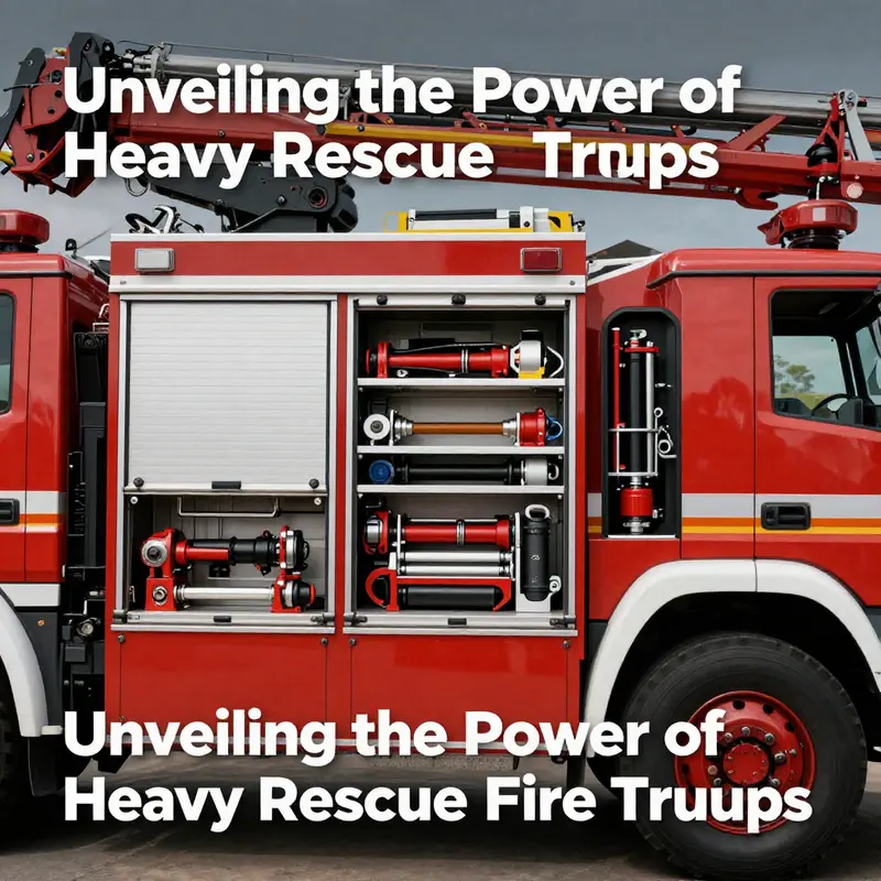 Heavy rescue fire truck in action during an emergency response, showcasing its vital role in complex situations.