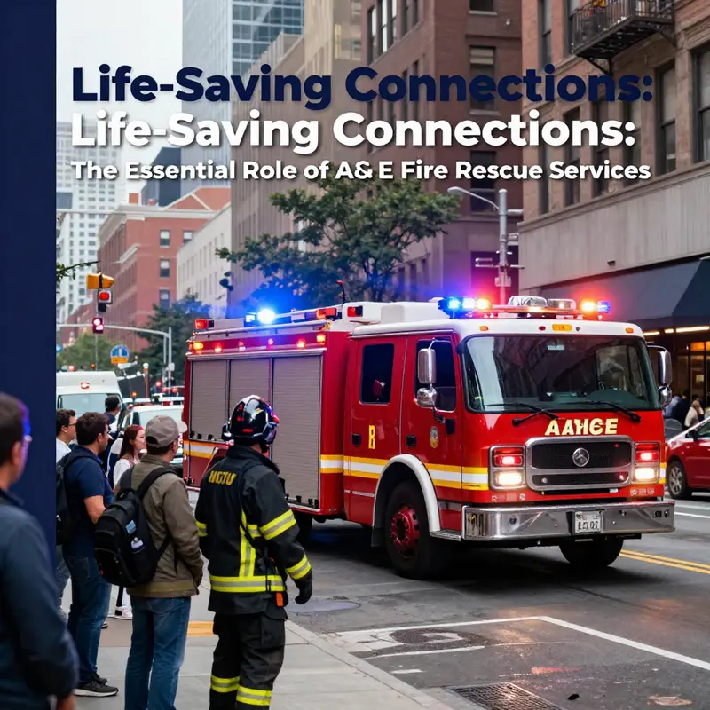 A&E fire rescue services responding swiftly to emergencies in an urban environment.