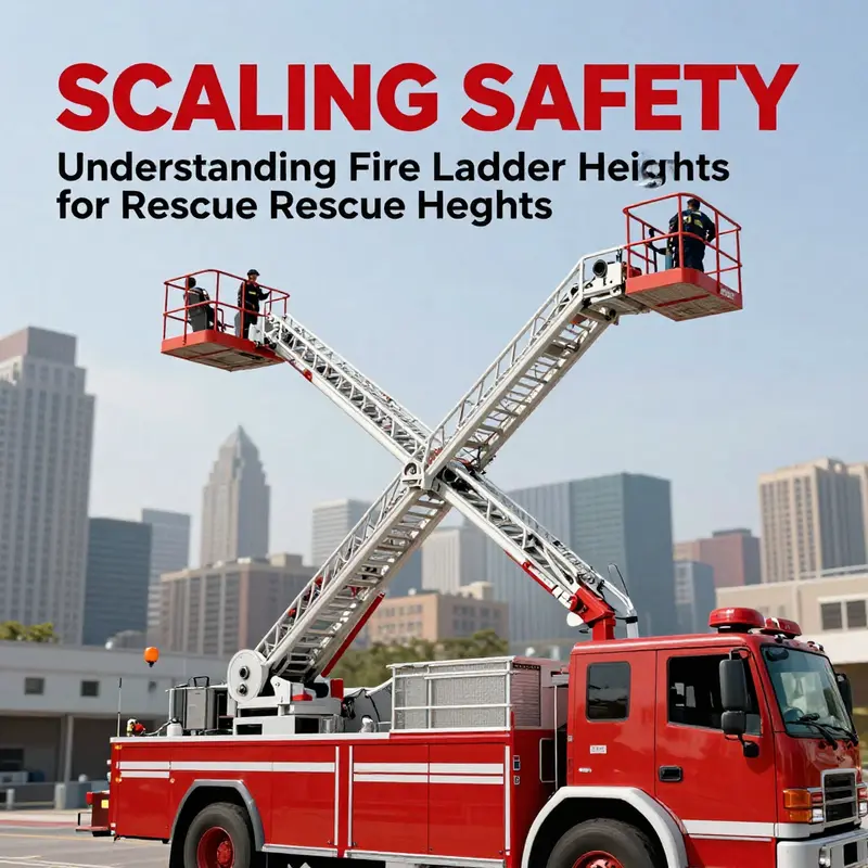 A fire ladder demonstrates its maximum rescue capabilities against a high-rise structure.