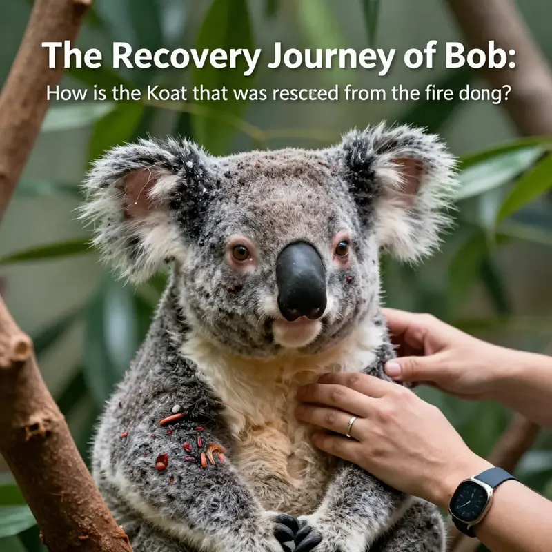 Bob the koala receiving care in a wildlife rehabilitation center, showcasing the efforts made for his recovery.