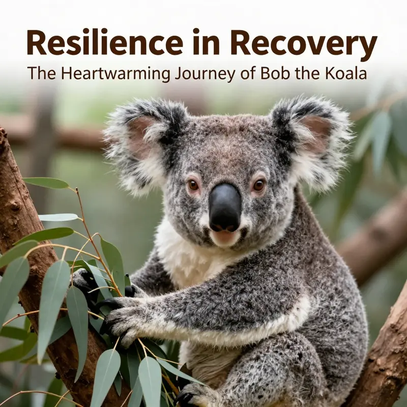 Bob the koala shows affection to Sam, emphasizing the bond formed during their recovery process.