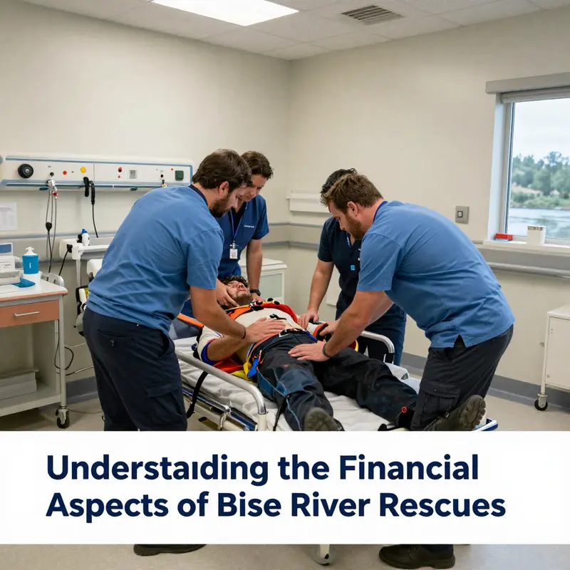 A team of emergency rescuers at the Boise River ready to assist individuals in need.