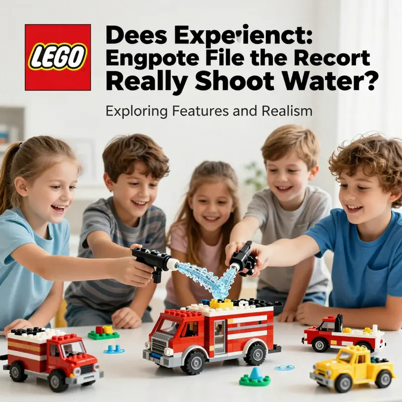 Close-up of the water shooting mechanism in the LEGO Airport Fire Rescue Vehicle.