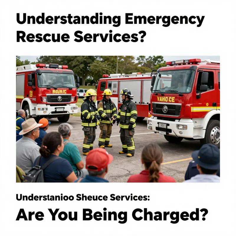 Firefighters engaging with local residents in a community setting, representing public safety and community resilience.