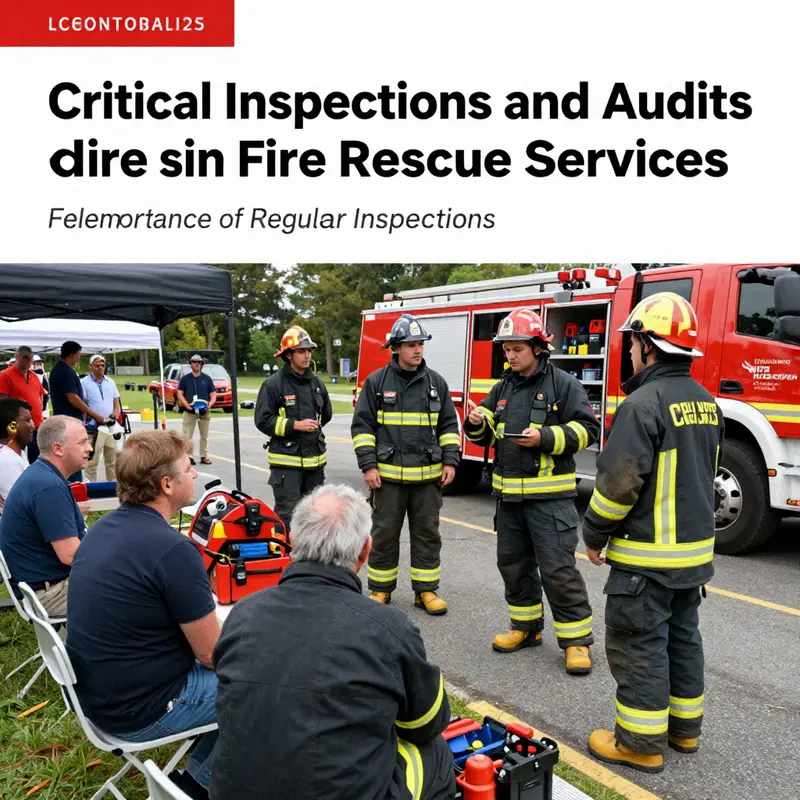 A fire inspector conducts a thorough examination of a building to identify fire hazards and ensure safety compliance.