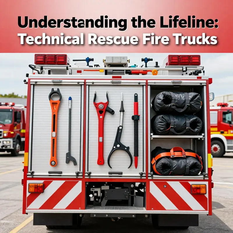 A view of specialized hydraulic tools used by technical rescue fire trucks.