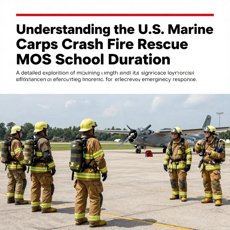 A panoramic view of the Crash Fire Rescue School with Marines in training, emphasizing the importance of their education in emergency response.