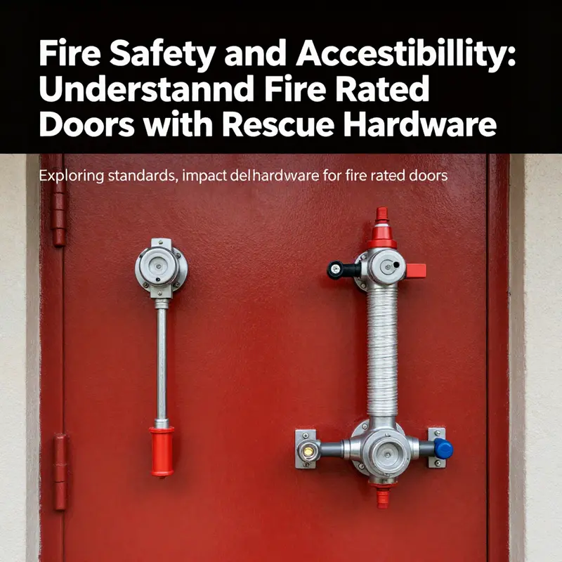 A fire rated door with panic hardware, exemplifying safety standards and compliance in fire emergency situations.