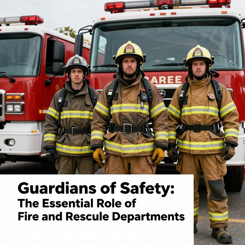 A group of firefighters in uniform standing by a fire truck, symbolizing their dedication to emergency response.