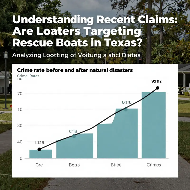 Emergency rescue boats operational during a Texas flood, highlighting the importance of safety and community support amidst claims of violence.