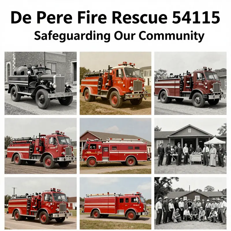 A visual history of De Pere Fire Rescue, illustrating its growth and contributions to community safety.