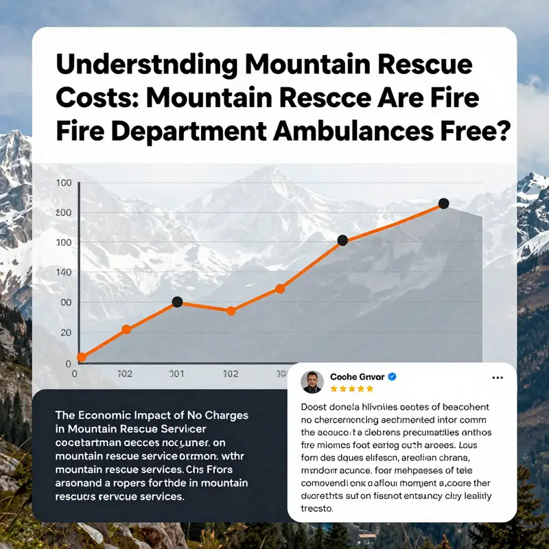 Fire department ambulance poised to assist in mountainous terrains, reflecting the no-cost mountain rescue service model.
