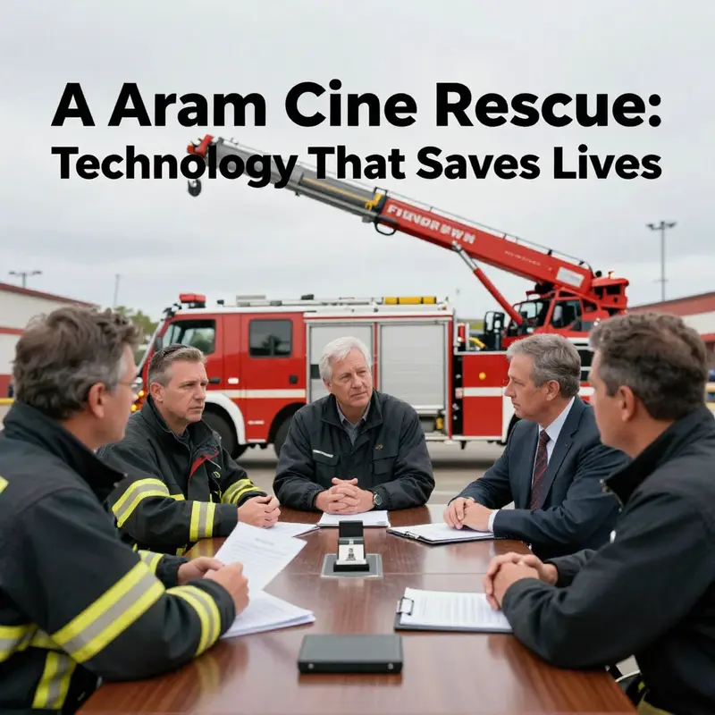 Firefighters implement an A Frame Crane to enhance rescue operations in a critical emergency.