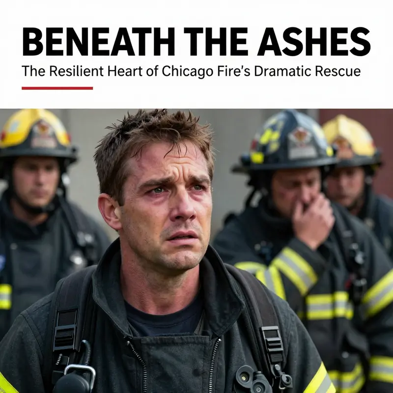 Firefighters engage in a tense operation, embodying courage and resilience amidst chaos.