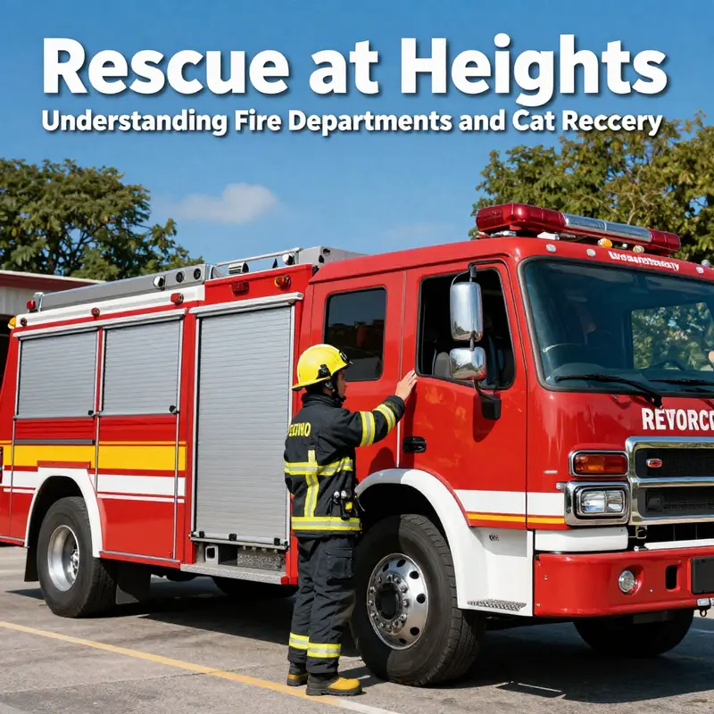 Firefighters attend to emergency vehicles ready for response missions.