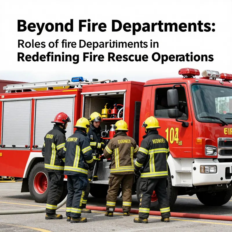 Firefighters coordinating a rescue operation, demonstrating their crucial role in emergency response.