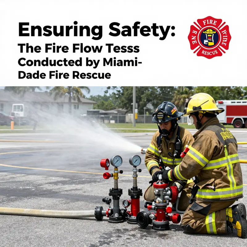 Fire hydrant being tested to ensure sufficient water flow for emergency response.