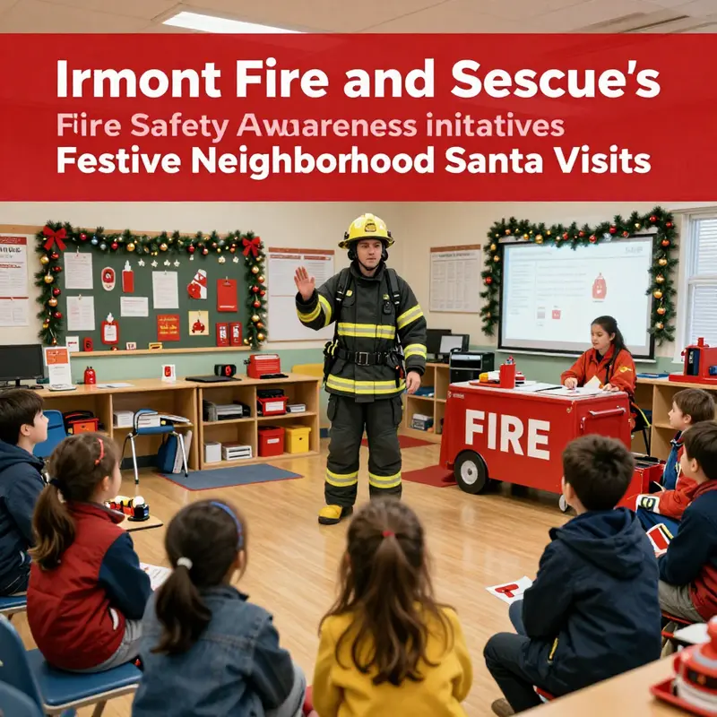 Irmont Fire and Rescue engages the community with festive Santa neighborhood visits.