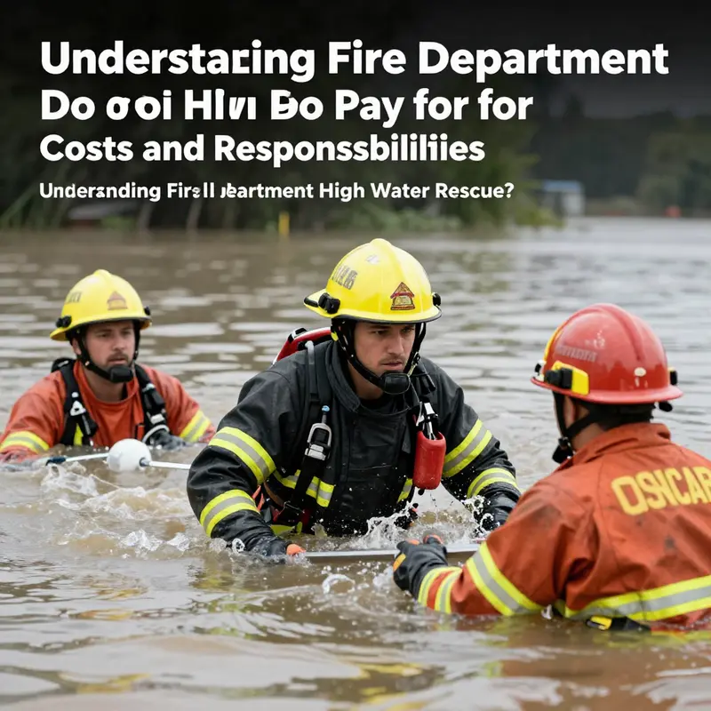 A firefighter engaged in a high water rescue, showcasing the vital services provided by emergency responders.