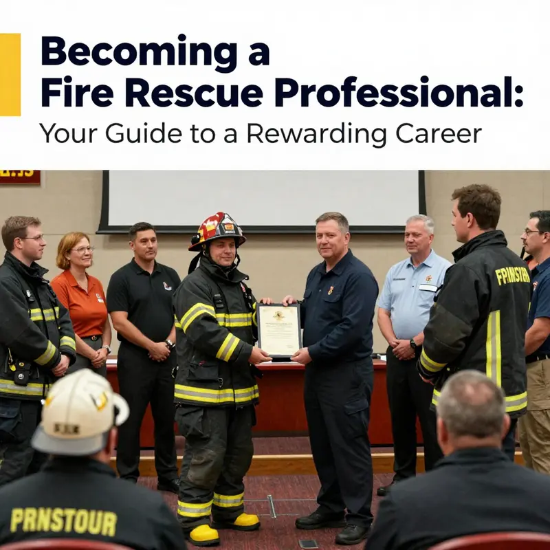 Future firefighters undergo practical training with expert supervision, preparing for a rewarding career in fire rescue.