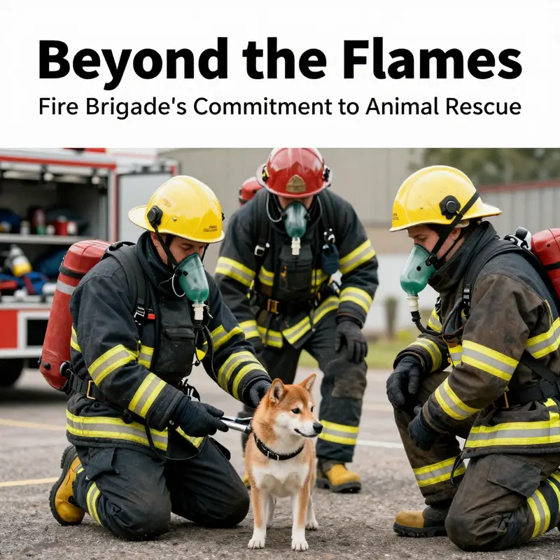A firefighter rescuing a cat from a fire scene, exemplifying their commitment to animal welfare.