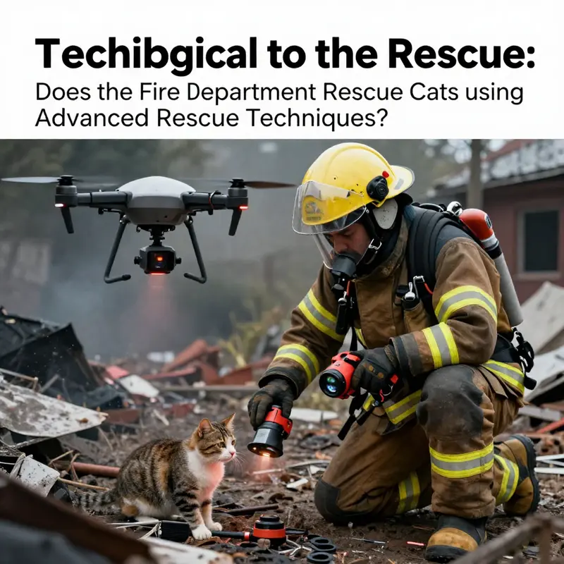 A firefighter rescues a cat from a fire, exemplifying the courage and compassion of fire departments.