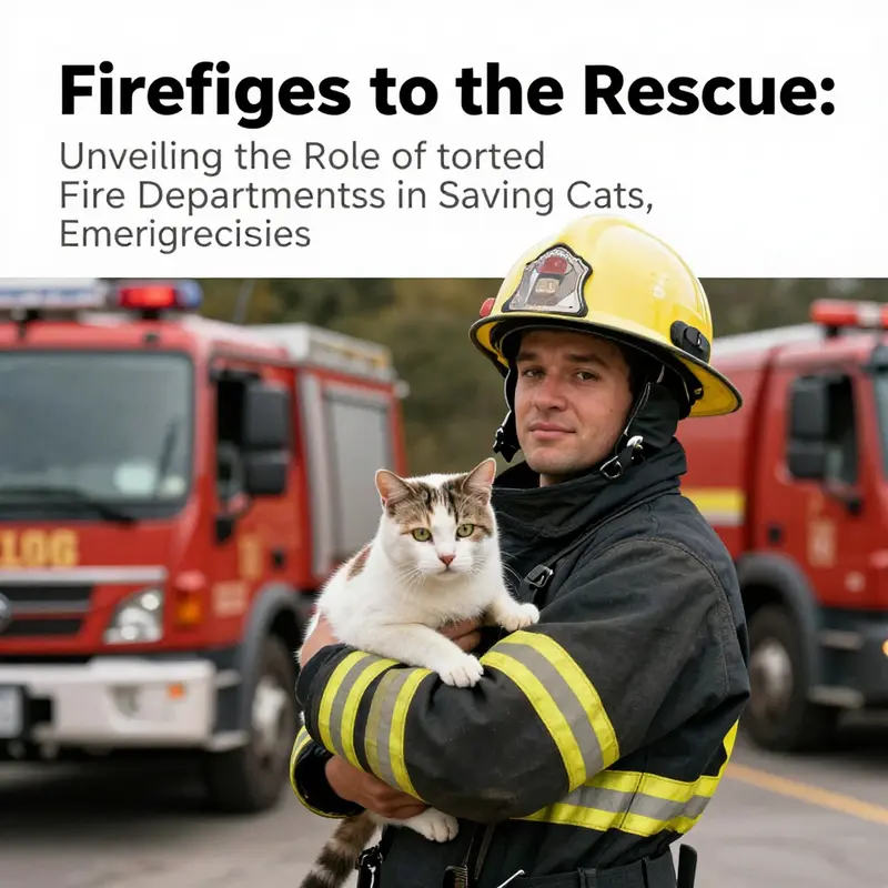 A firefighter saving a cat, symbolizing compassion and heroism inherent in rescue operations.