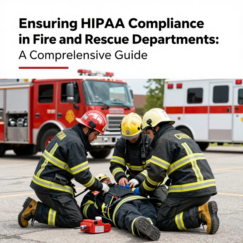 Firefighters providing vital medical services during an emergency, illustrating their role as covered entities under HIPAA.