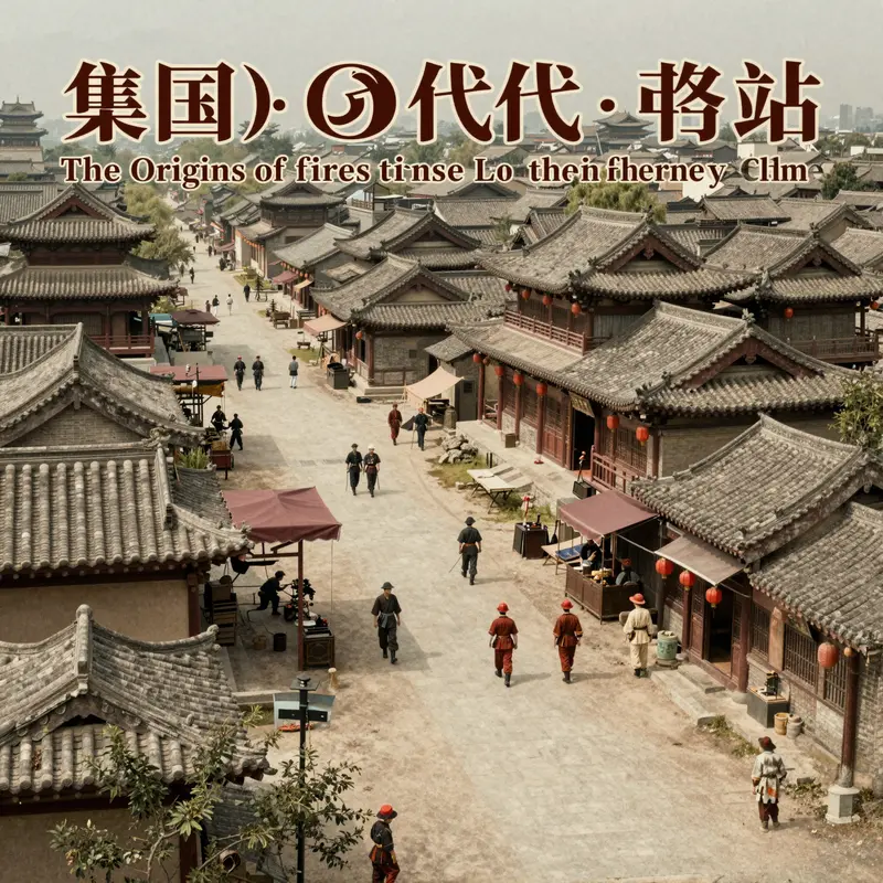 Illustration of Kaifeng during the Song Dynasty, featuring the first organized fire station.