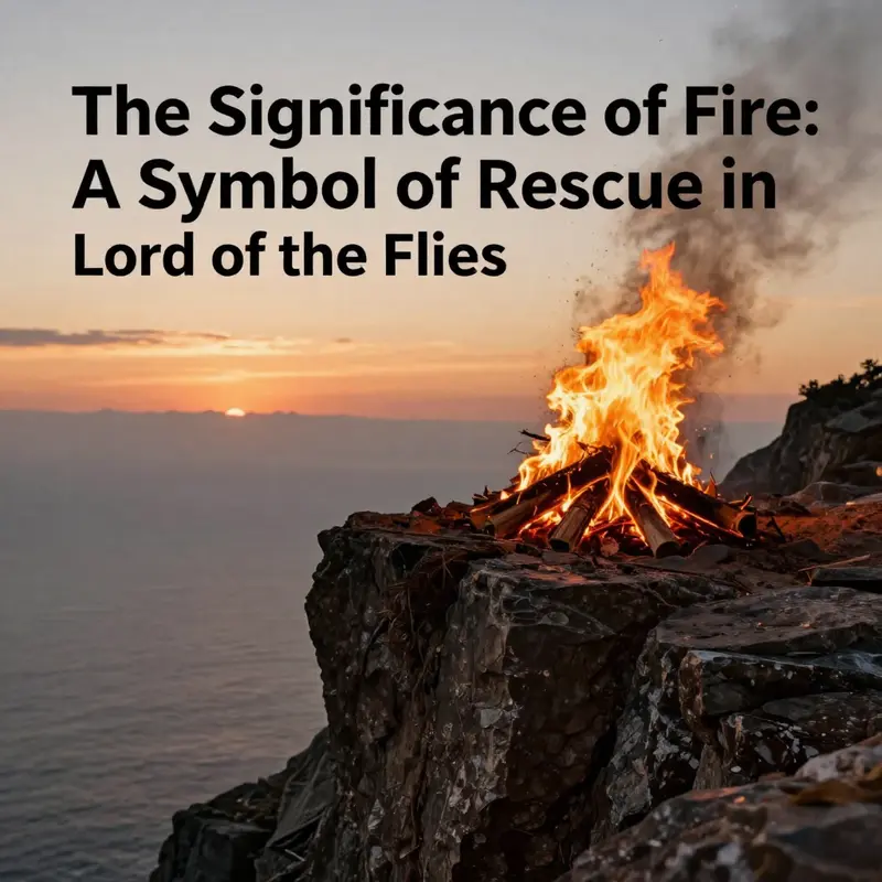 The boys’ initial understanding of civilization as they gather around the fire, signaling for help.