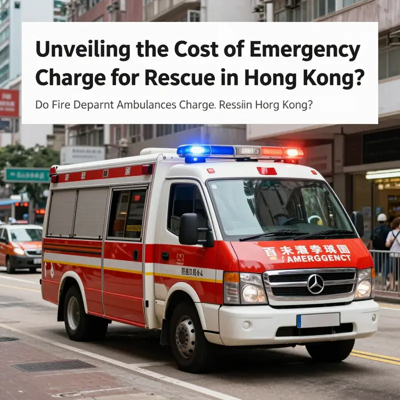 A Hong Kong Fire Services Department ambulance ready for action, symbolizing the city’s commitment to providing free emergency services.