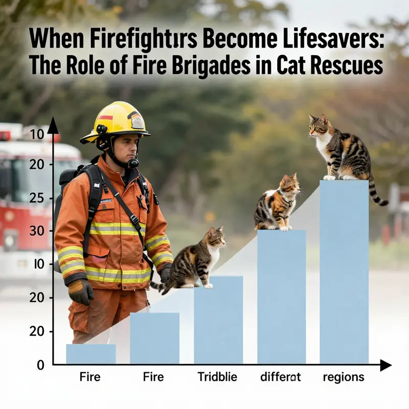 A firefighter rescuing a cat from the aftermath of a wildfire, highlighting the role of fire brigades in animal welfare.