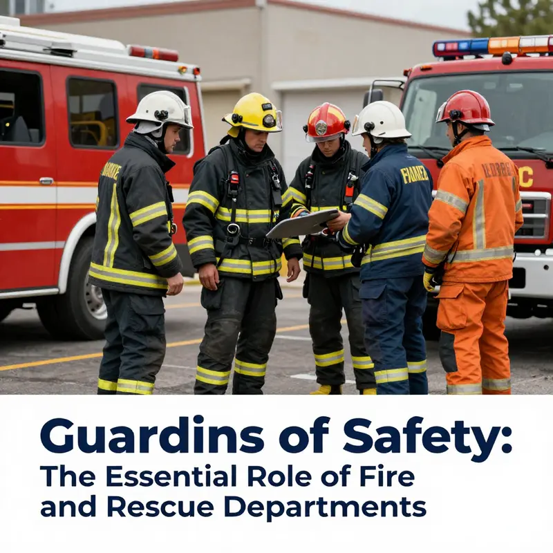 Firefighters actively engaged in various emergency response activities.