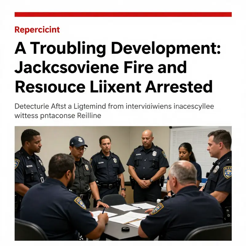 Officers from Jacksonville Sheriff’s Office conduct an arrest related to alleged sexual misconduct.