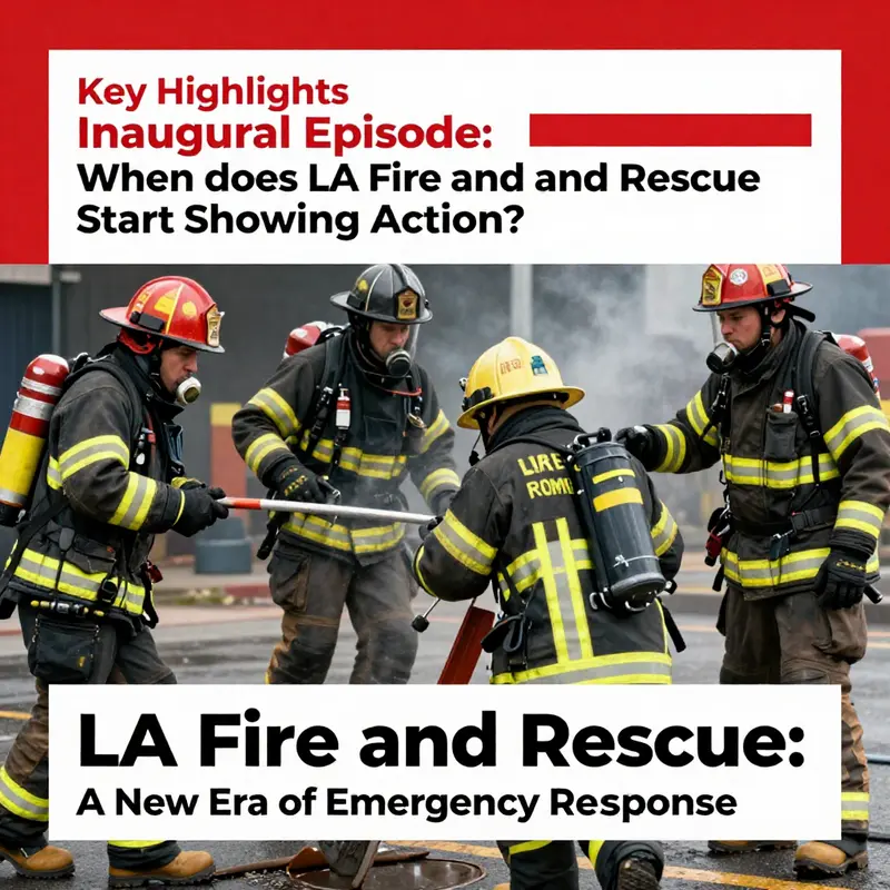 Firefighters in action during the premiere of LA Fire and Rescue.