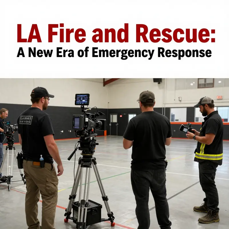 Firefighters in action during the premiere of LA Fire and Rescue.