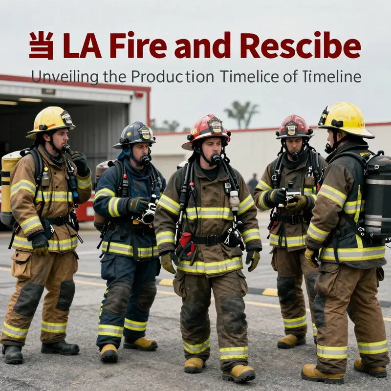 Firefighters preparing for a scene, emphasizing the dedication behind the scenes.