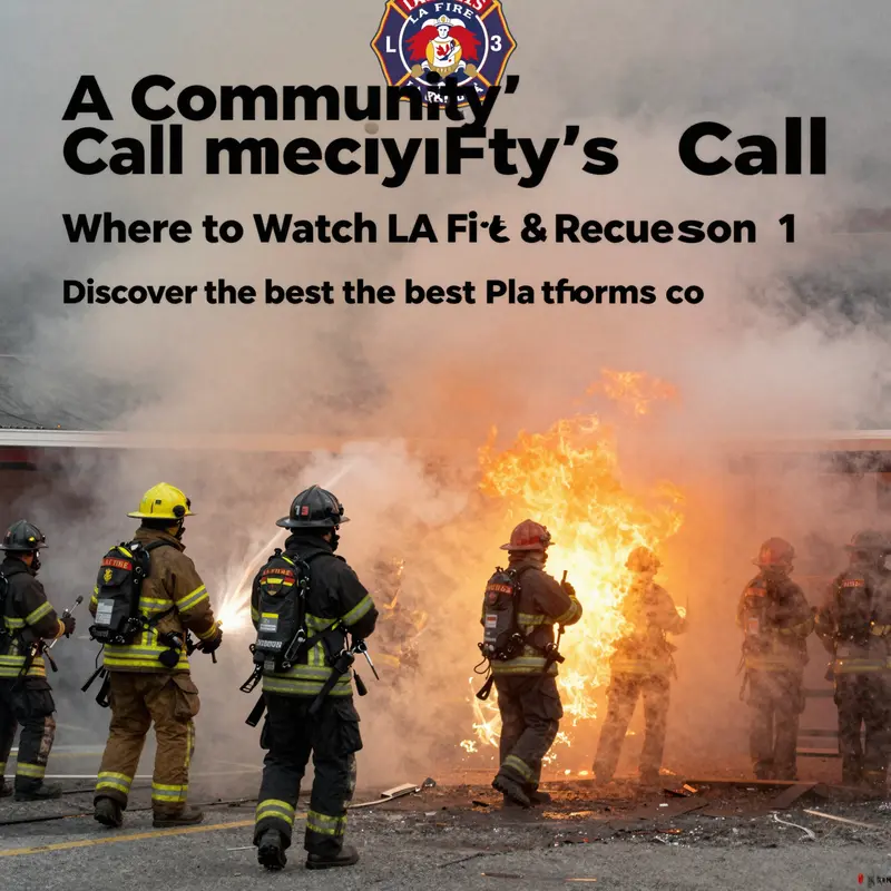 Firefighters engaged in battle against flames, representing LA Fire & Rescue.