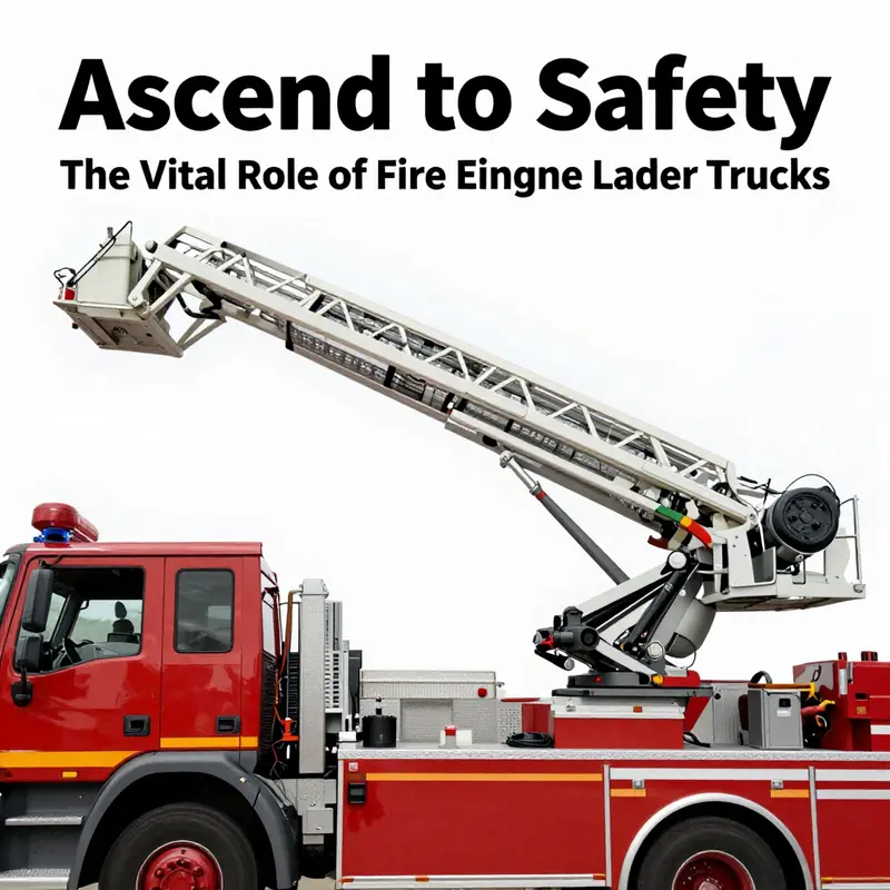 Firefighters utilize the ladder truck’s aerial capabilities during an emergency rescue operation.