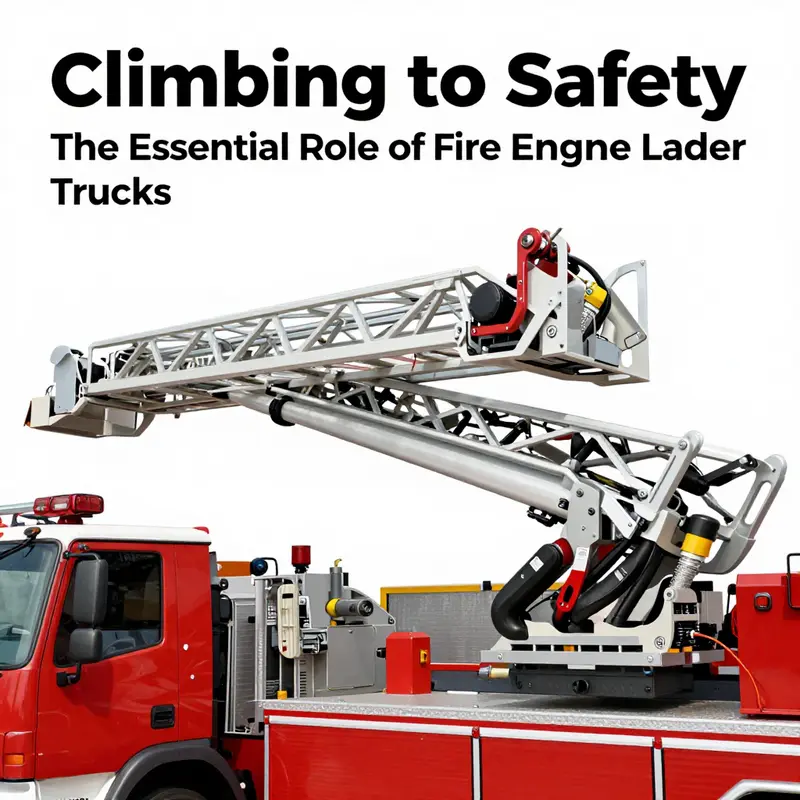 Firefighters are in action, using a ladder truck to reach and rescue individuals from the upper floors of a burning building.