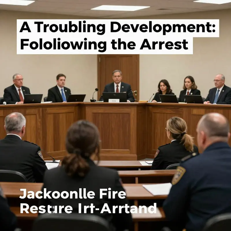 Officers from Jacksonville Sheriff’s Office conduct an arrest related to alleged sexual misconduct.