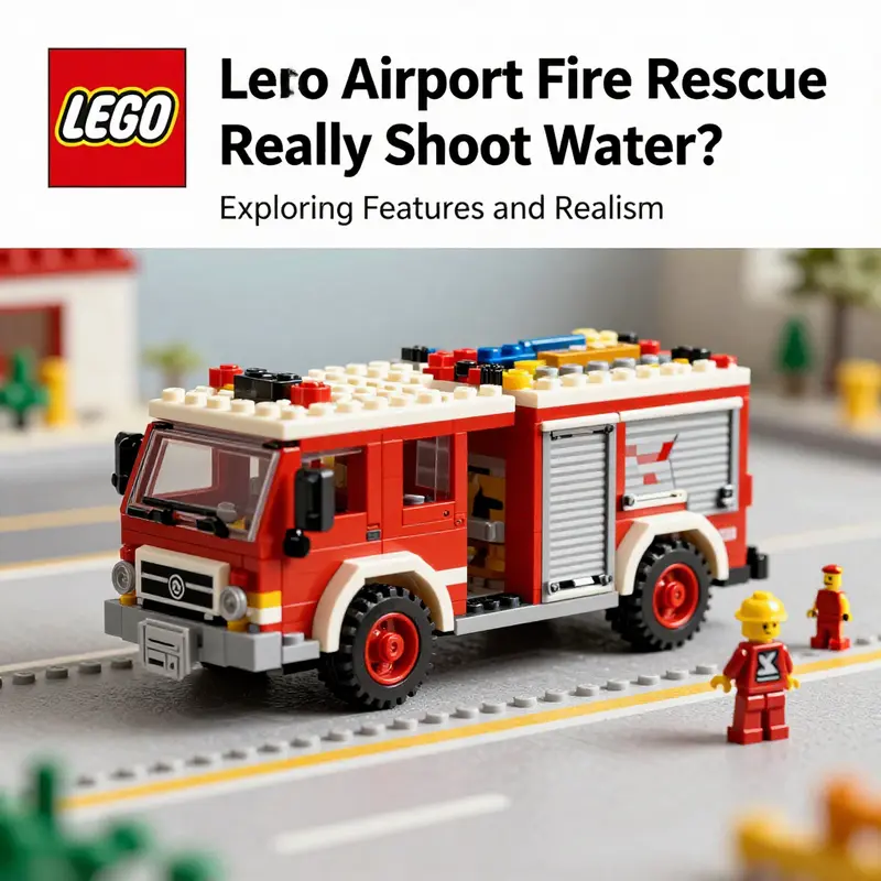 The LEGO Airport Fire Rescue Vehicle displaying its colorful design and engaging play features.