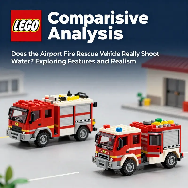 Close-up of the water shooting mechanism in the LEGO Airport Fire Rescue Vehicle.