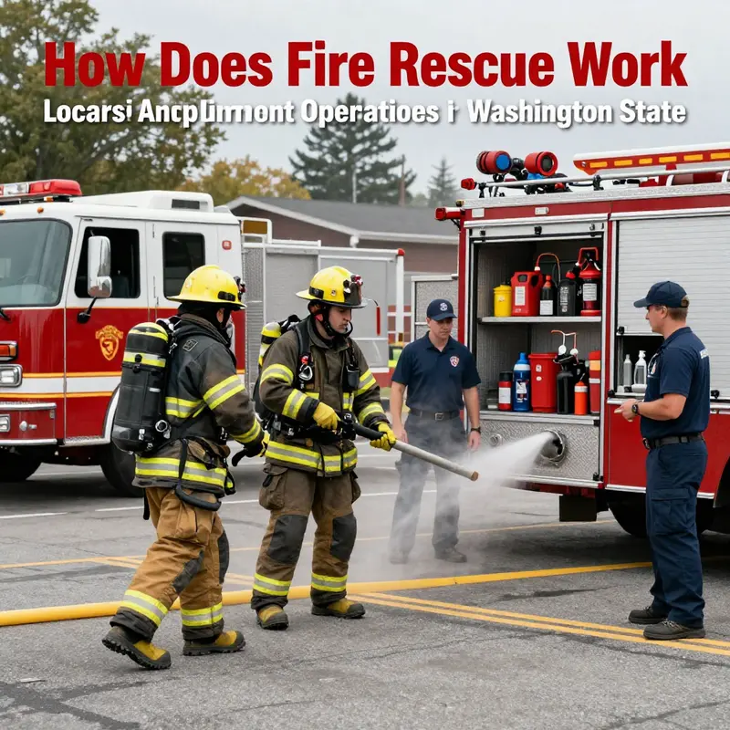 Firefighters demonstrate their proactive approach to community safety during a fire drill.