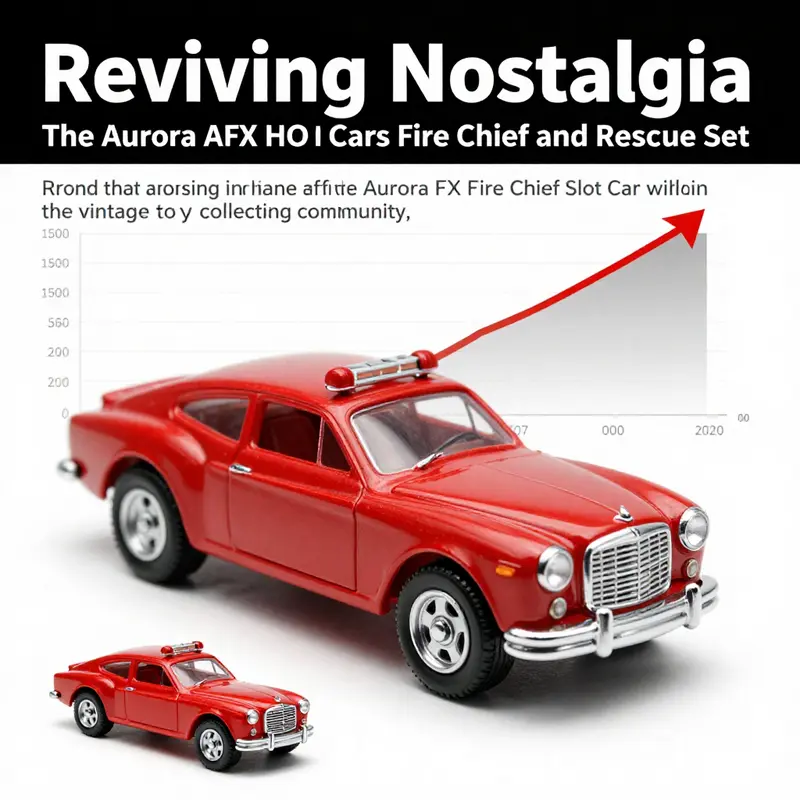 Overview of the Aurora AFX HO Slot Cars Fire Chief and Rescue Set, highlighting its unique slotless design and vibrant aesthetics.