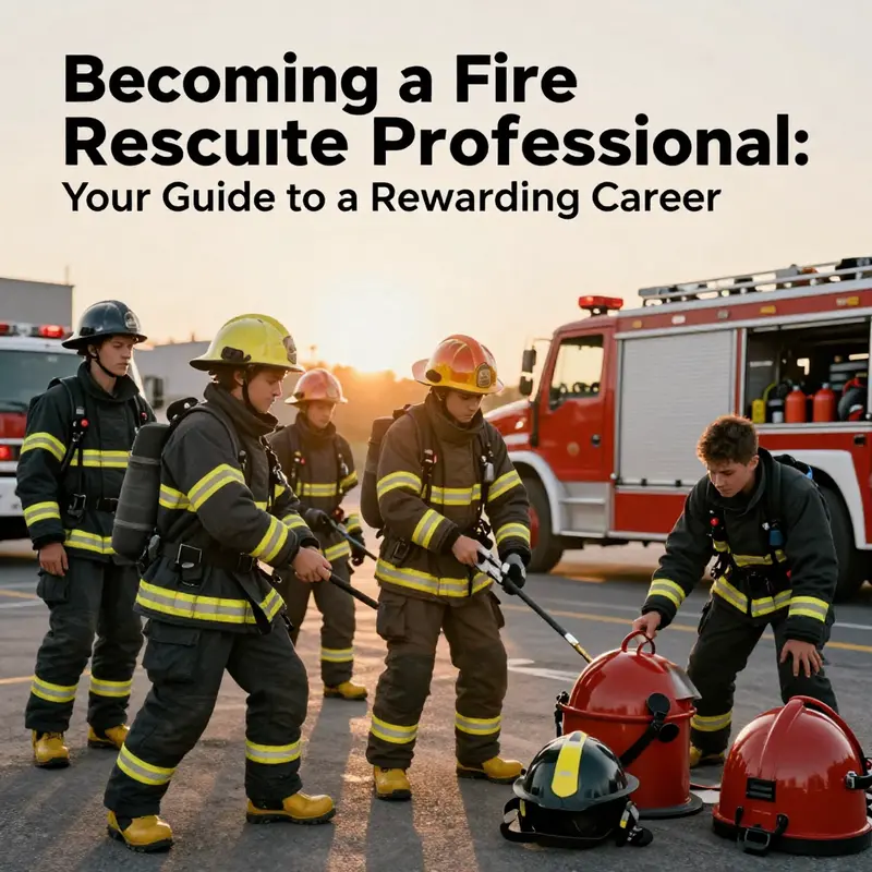 Future firefighters undergo practical training with expert supervision, preparing for a rewarding career in fire rescue.
