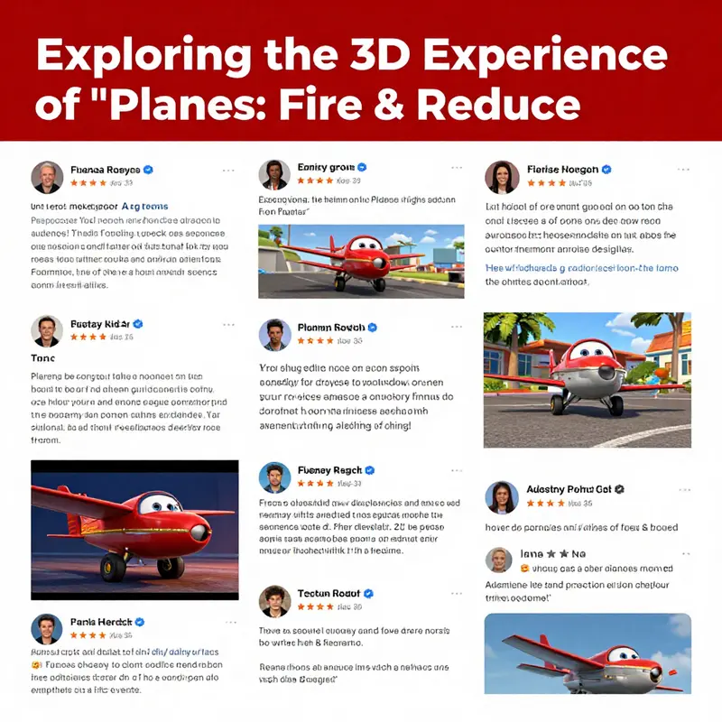 Audience enjoying a 3D screening of animated films, including *Planes: Fire & Rescue*.