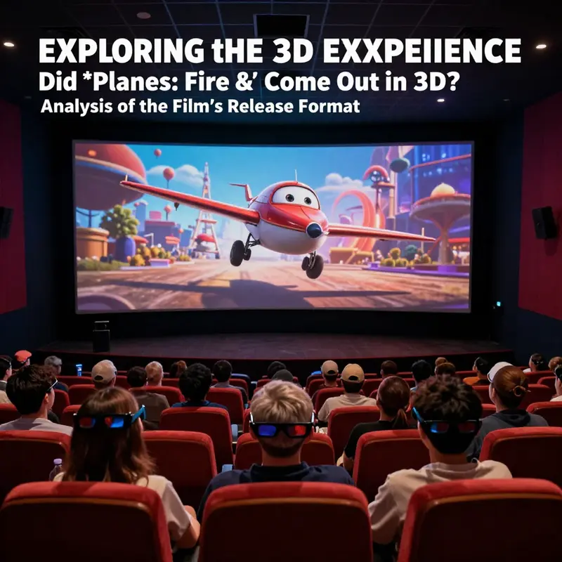 Audience enjoying a 3D screening of animated films, including *Planes: Fire & Rescue*.