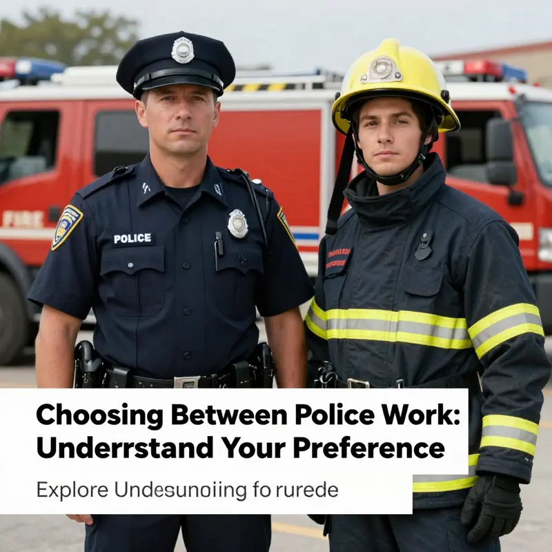 A police officer and firefighter standing together, symbolizing the partnership and shared goals in ensuring community safety.